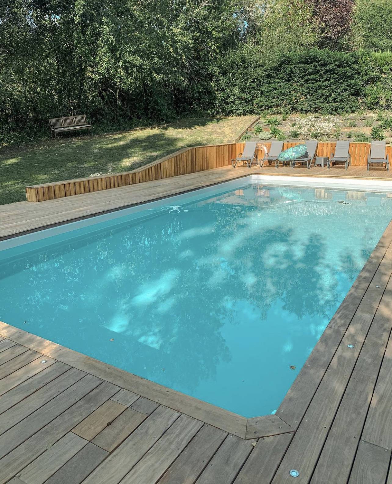 creation terrasse en bois et éclairage extérieur à salleboeuf